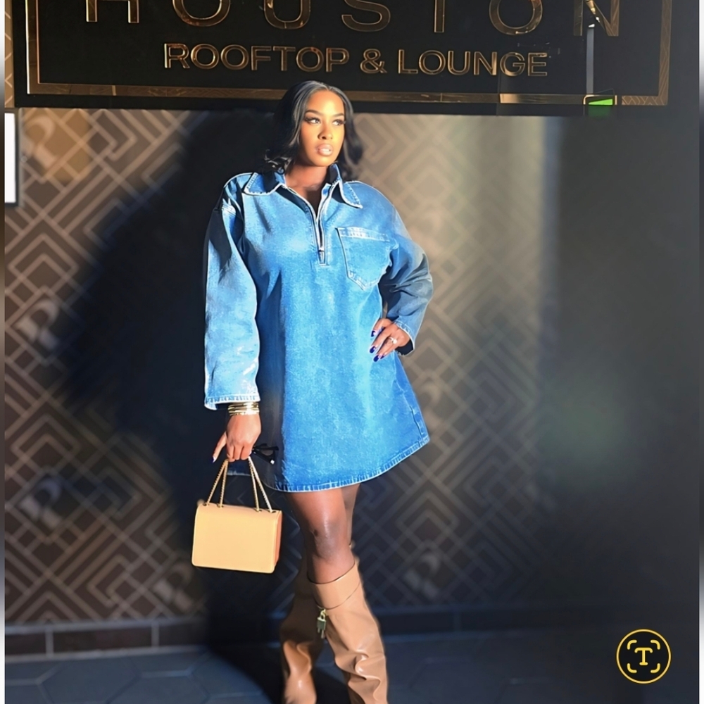 Stylish Blue Denim Dress